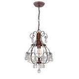1-Light Bronze Geometric Pendant Light