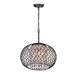3-Light Matte Black Modern/Contemporary Cage